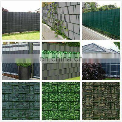 PVC Sichtschutz Streifen Doppelstabmatten Zaun Anthrazit Wind Sichtschutzfolie 450 Gramm photo-5