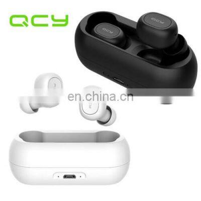 QCY- QS1 T1C TWS BT V5.0 Headset Sports Wireless Earphones 3D Stereo Earbuds Mini in Ear Dual Microphone With Charging box