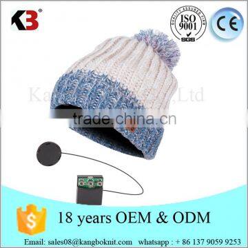 Wholesale winter custom beanie hats with built in headphones