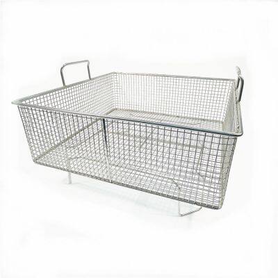 High Quality Wholesales Stainless Steel Woven Mesh Basket With Handle For Goods Storage