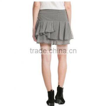 2014 new Fashion lady MONOCHROME CHIFFON SKIRT