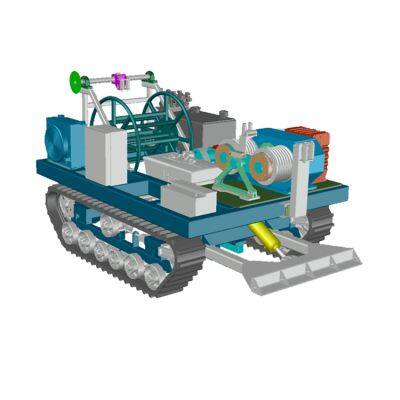 Industrial Track Winch System Compatible With Excavators and Bulldozers for Material Handling