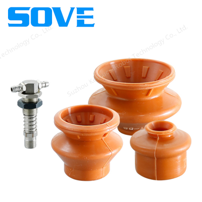 Robotic Arm Accessories SQZ-T Series Bottle Preform Red Vacuum Suction Cup Strong Suction Power Single or Double Layer No Damage to Workpieces