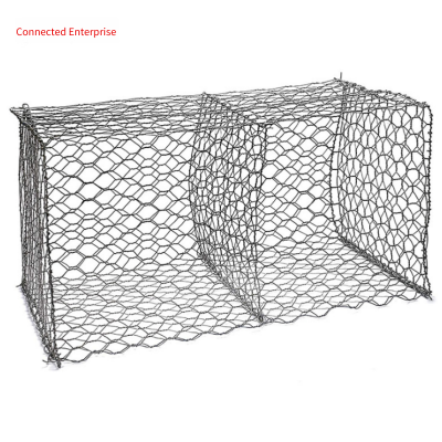 Lianqi Network Industry 80*100mm Wire Diameter 2.5mm Hot-dip Galvanized Gabion Stone Cage for River Channel Construction and Flood Control Embankment Protection