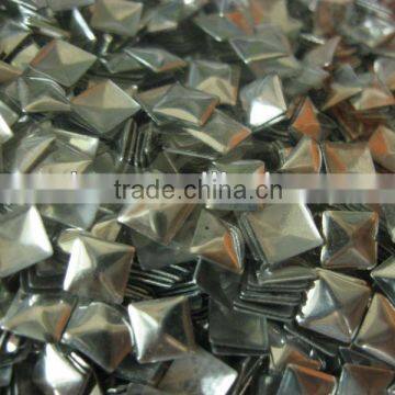 FASHION STYLE HIGH QUALITY Rhinestuds Hot Fix Iron on Square Shape 5mm Silver