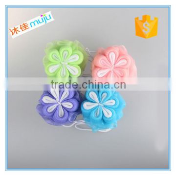 PE shower pouf bath lily super mesh pouf soft colorful bath pouf sponge