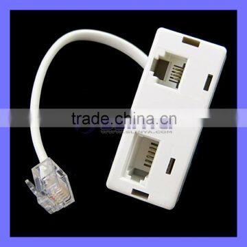 Cheap Price RJ45 Plug to BT RJ11 Secondary Splitter Telephone Adapter