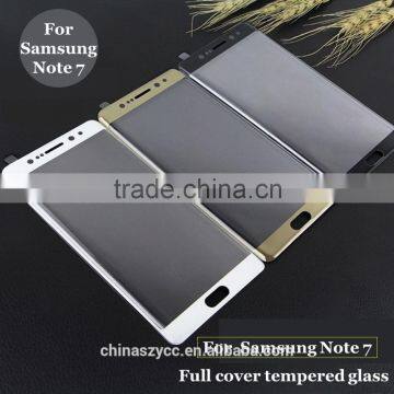 Free Sample Mobile Accessories Best Screen Film Full Cover Tempered Glass Screen Protector for Samsung Galaxy Note7