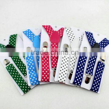 New Lovely Baby Boys Girls Clip-on Suspender Child Elastic Cute Dots Suspenders