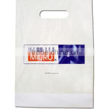 Hot selling photo printed plastic bag with die cut/ custom printed plastic bag with hang