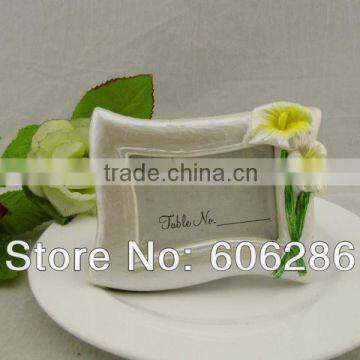 New flower decoration calla lily photo frame wedding decoration can be used as place card holder