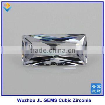 Wholesale Synthetic Rectangle Shape Cut white Cubic Zirconia/CZ Gemstone of made in China