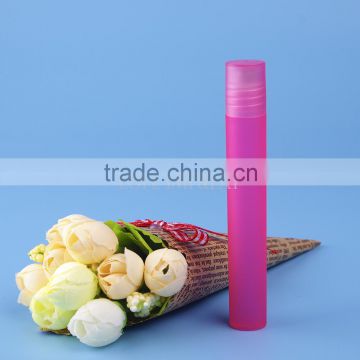 10ml red plastic roll on bottle with steel ball