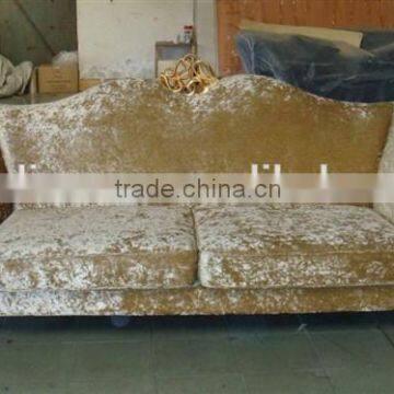 Luxury gold fabric and gold frame hotel sofa XY2885