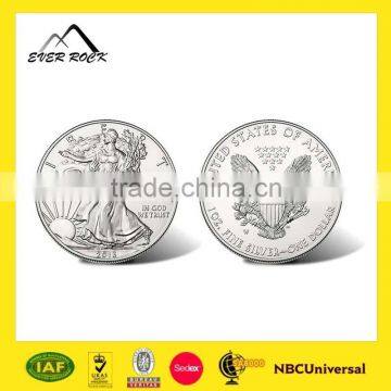 High Quality Custom Engraved Metal Silver Eagle Coin