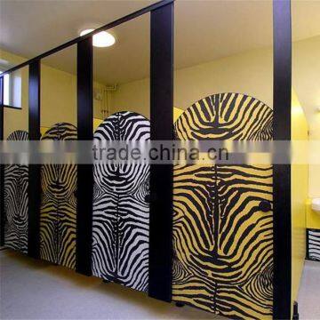 Decorative high pressure laminate used for toilet cubicles