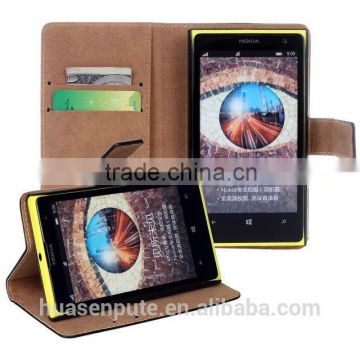 Genuine Leather Wallet Case for Nokia Lumia 1020 Mobile Phone Case