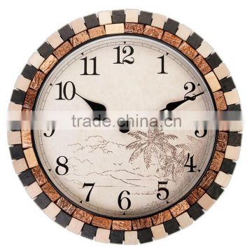 Natural Coconut Shell Mosaic Specialty Digital Prayer Time Clock