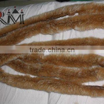 Hat accessories rabbit fur strips for hood rabbit strips