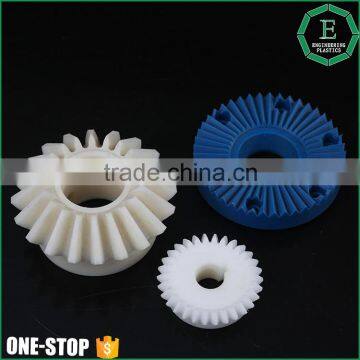 Customized any size cnc machining high precision helical and tooth small POM plastic bevel pinion gears