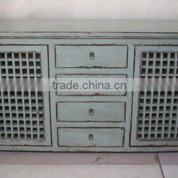 Chinese antique blue kitchen cabinet