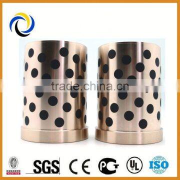 Aluminum bronze bearing bush with graphite insert