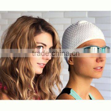 100% Silicone Swimming Cap Withwater Drop Series Light Soft Durable Unisex Swim Hat photo-2