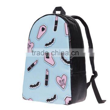 OEM High Quality 3D Print Custom Sublimation Ladies Backpack Bag