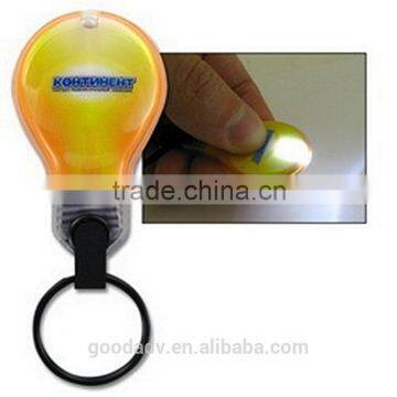 Factory price promotional Led keychain PVC Led light keychain