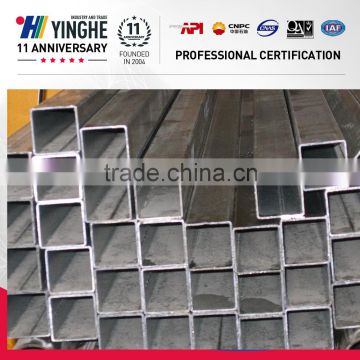 shs manufacturer spply hollow section pre galvanized iron non alloy steel rectangular square pipes factory price made in china