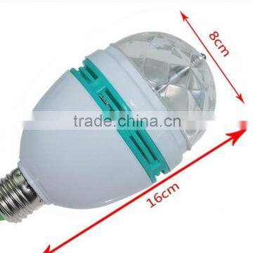 Factory Direct 3w RGB Stage Lighting Self Auto Led Rotating Light Bulb Lamp