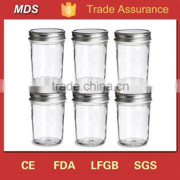 Custom large ball 4oz 8oz mason glass jars mugs with lid                        
                                                Quality Choice