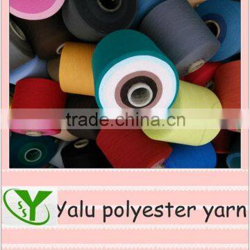 NE 24s/1 100% polyester yarn for for kitting and weaving