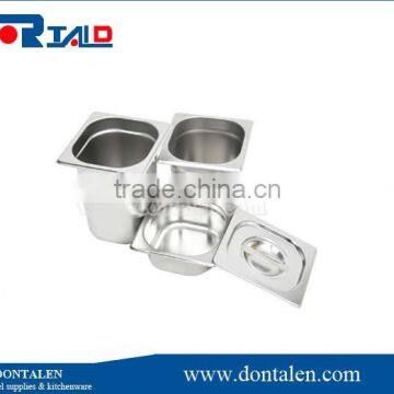 1/6 LFGB Approval stainless steel kitchenware gn pan/ice cream pan