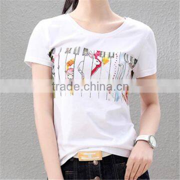 Pure Cotton Comfort T Shirt Custom Womens Sexy Tight T Shirt Free Size