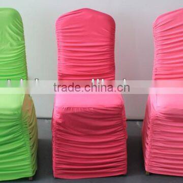 Elastic lycra pleated chair cover for wedding