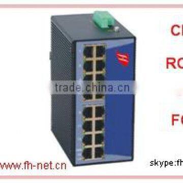 16 10/100 Base-TX DIN-Rail Industrial Ethernet Switch