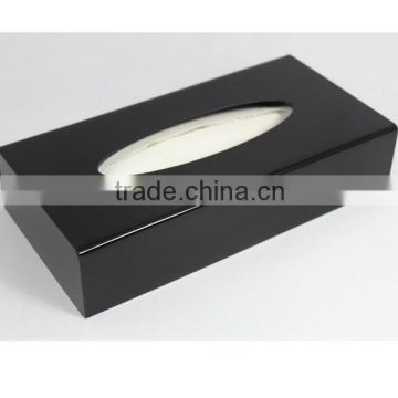 black Acrylic Tissue Box, napkin box, smooth toilet paper holder for home/hotel/restaurant