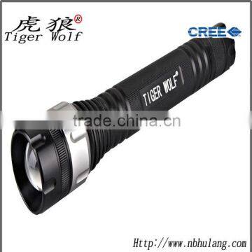 high power zoom function rechargeable led flashlight torch light