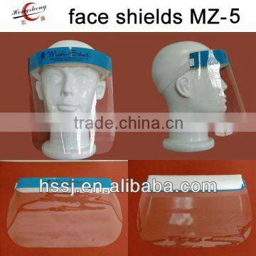 2016 best selling Medical face shields anti-fog face shield face Mask (MZ-5) dental medical disposable face shield maufacturer