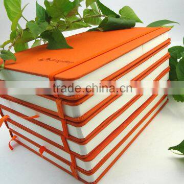 orange thermo pu hardcover a5 thick notebook with 120sheets