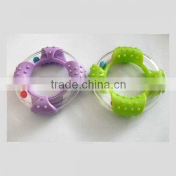 Lovely plastic ring rattle, wholesale baby rattles toy