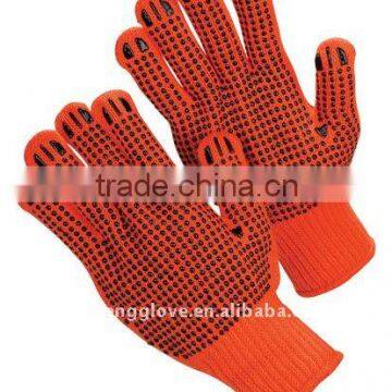 Cotton String Knit Glove, PVC dots Working glove, Safety equipment, Protective glove