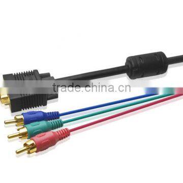 BLACK MOLDED VGA M/RCAx3 CABLE