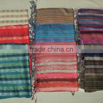 viscose stoles scarves stripes