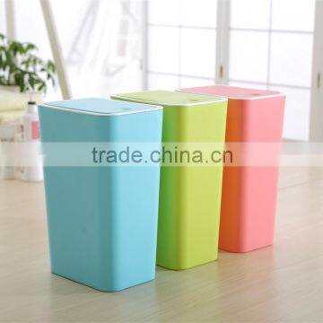 Eco-friendly colorful oprn top office small plastic waste bins