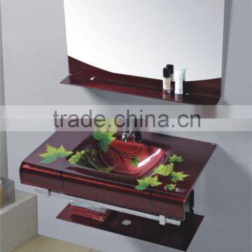 Red Color Glass with Stainless Steel Holder(WMD-07)