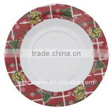 Round Melamine Chrismas plate