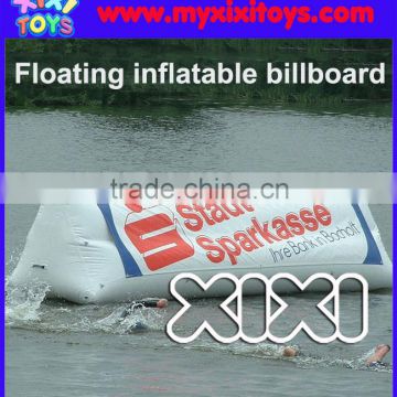 Airtight water billboard inflatable advertising, outdoor inflatable billboard on water