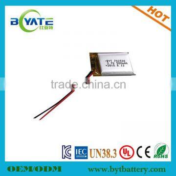 Rechargeable 3.7V 500mAh lithium polymer battery